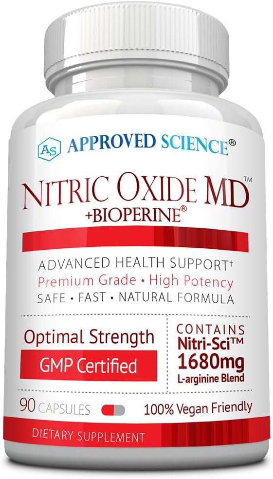 Godkendte videnskab nitrogenoxid MD - muskeludvikling, Lean Body Mass, Forbedre iltforsyningen, Boost Energy - 90 Kapsler - 1 flaske