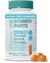 SmartyPants Prenatale Vitaminer for kvinder, Sukker Free Multivitamin Gummies: Methylfolat, Omega 3 (ALA) Vitamin D3, C, vitamin B12, B6, A, K & Zink, Inositol, Erythritol Free, 60 Greve (20 dages forsyning)