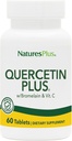 NaturesPlus Quercetin Plus med C-vitamin & bromelain - 650 mg, 60 vegetariske tabletter - Gluten- Free - 30 Servere
