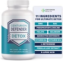 Centurion Defender Detox, lever rense Detox & reparation supplement med Phosphatidylcholin, vitamin B6, folat, L- methionin og R- liposyre, 180 Caps