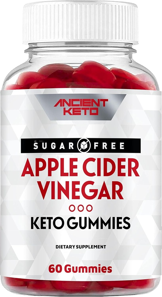 Ancient Keto Sugar- Free ACV Gummies with The Mother - Rense & Detox, Understøtter sund vægt, immunforsvar, og Gut Health - Vegan, Sugarless