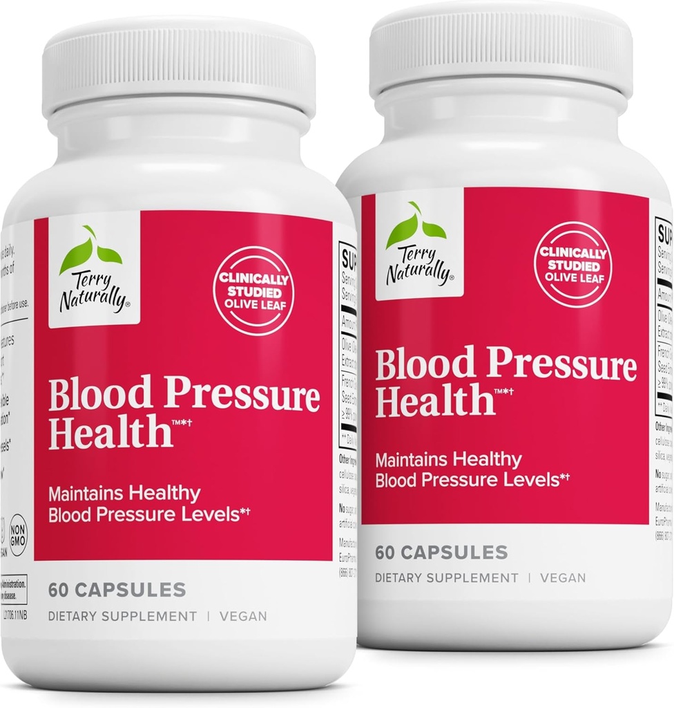 Terry naturligt blodtryk sundhed - sund blodgennemstrømning & cirkulering Support - Heart Health supplement med antioxidanter - Kardiovaskulær støtte - 60 kapsler