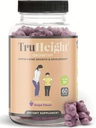 Truhigh Growth Gummies (Grape) Natural Growth & Development Supplement for Kids & Teens - Vitamin D, K, Calcium & Ashwagandha - Knoglestyrke Vitamin D3 K2 - Picky Eater Vitamin til børn - Age 5 +
