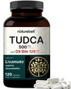 TUDCA 500mg med OX Bile 125mg per servering, 120 kapsler - Bile Salts Support, High Absorption Livamat Formel 124; Lever Rengøring Detox & Reparation Supplement Medic124; Natural Bitter Taste - tredjeparts testet