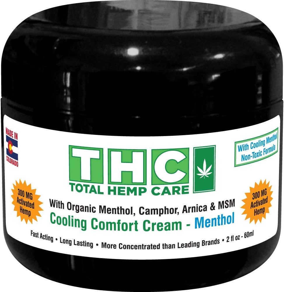 300mg Total Hamp Gurkemeje Cream - Joints & Muscle Relaxer Cream med Arnica, MSM, Hamp Oil Extract, & 7 Essential Olies - Non Greasy & Fast Absorbing for Back, Neck, Albuer, Knees, & Hip, 2 oz