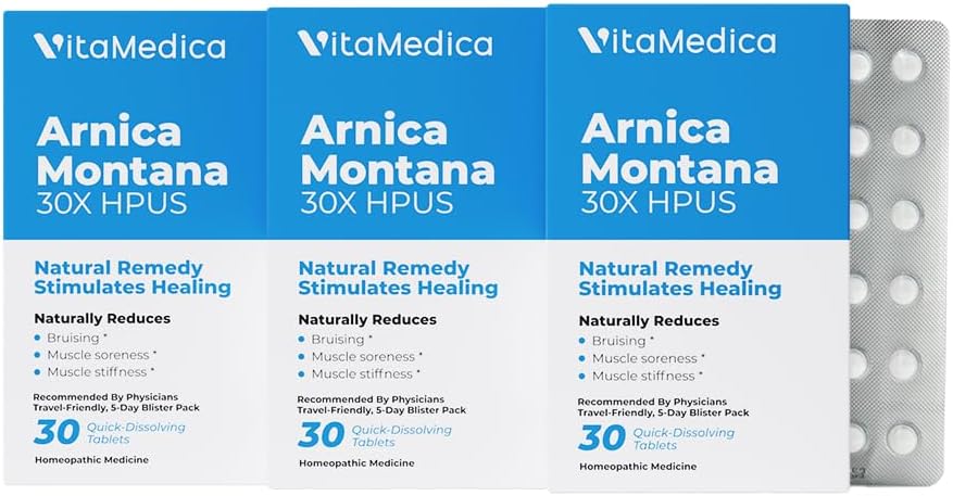 VitaMedica Arnica Montana Blister Pack 30X tabletter til blå mærker Smerte og Hævelse