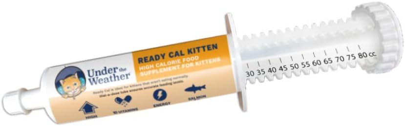 Under vejret Pet Pet 124; Ready Cal for Kitten Pet 124; High Calorie Pet Nutritional supplement til vægt Gain & sund vægt Vedligeholdelse af 124; 10 Vitaminer, 7 Mineraler, Omega Fedtsyrer & Kulhydrater