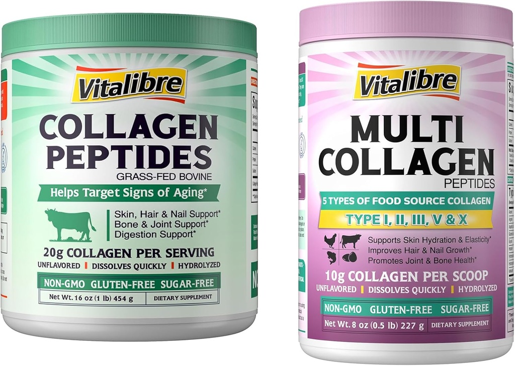 Kvæg Collagen Peptider Pulver 16oz