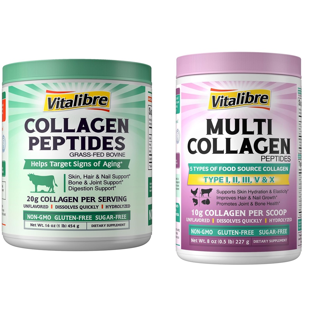 Kvæg Collagen Peptider Pulver 16oz
