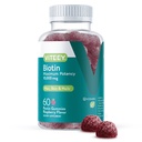 Viteey Biotin Gummies for hår hud og negle - Biotin for hårvækst Gummies - 10.000 mcg - Vegan, Gluten- Free, Non-GMO - 60 Greve