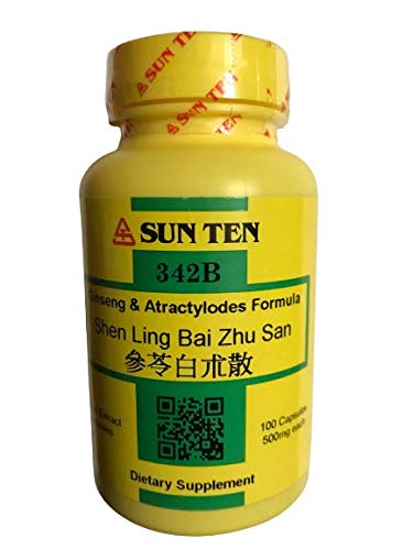 Sun Ten - Ginseng & Atractylodes Formel Kapsler / Shen Ling Bai Zhu San / Mesterskab