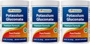 Bedste Naturals Kalium Gluconate 1lb Powder (1 LB (pakning med 3))