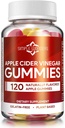Apple Cider Vinegummi Gummies med moderen - ACV Gummies for Detox, Cleansing & Immunsupport - Lavet med sort gulerod & Ginger Dry Extract - Pektin baseret, ikke-GMO, Glutenfri (120 Gummies)