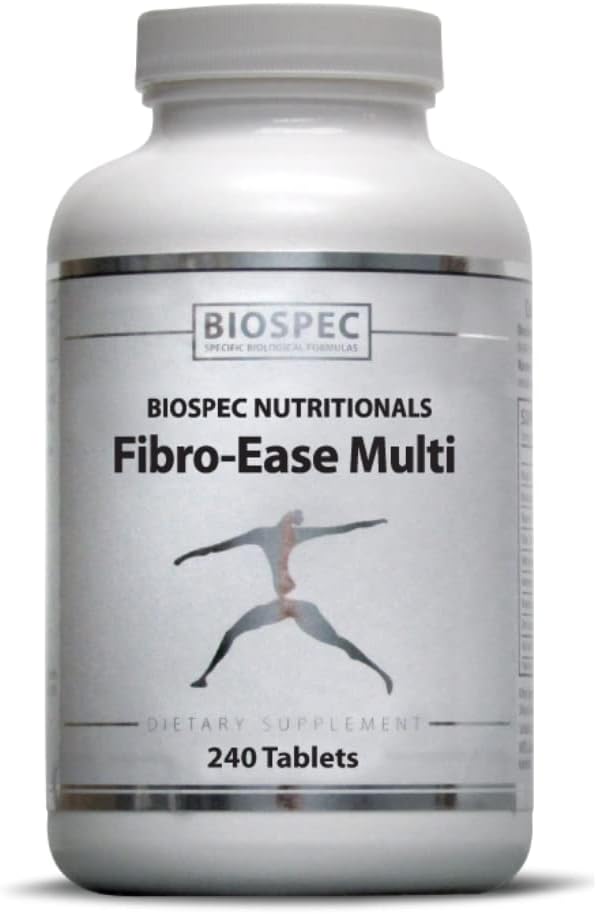 BIOSPEC NUTRITIONALS Fibro- Ease Multi - Indeholder essentielle vitaminer og mineraler - Support Energy Production & General Health (240 kapsler)