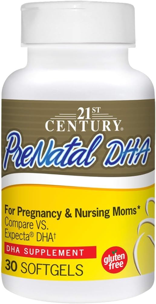 21. århundrede PreNatal DHA Softgels - 30 ct, pakke med 3