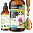 BIO KRAUTER Burdock Root tinktur - Antioxidant Support Liquid Supplement - Burdock Root Extract - Alkohol og sukker fri - Vegan Drops 4 Fl.Oz.