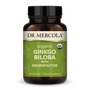 Dr. Mercola Organic Ginkgo Biloba med NeuroFactor - understøtter hjerne sundhed - Standardiseret Ginkgo Leaf Extract - Polyphenol- Rich kaffefrugt - 30 kapsler