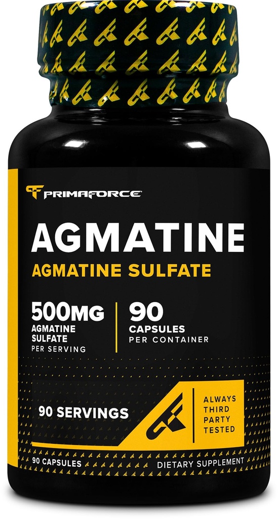Primaforce Agmatine Sulfate 500mg, 90 kapsler - Non- GMO, Gluten Free Supplement