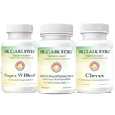 Dr. Clark Store Intestine Support & Cleanse Kit - med Freeze- Tørret Green Black Walnut Hulls, Wormwood, og Kloves- Hjælper Opretholde Optimum Intestinal funktion