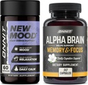 ONNIT Alpha Brain 90ct + New Mood 60ct Nootrop Stack