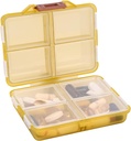 Rejse Pill Organizer Small 8 Grid Compartments Pill Holder Box - Bærbar Medicine Container Case - Daglig ugentlige Medication Organizer