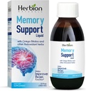 HERBION Naturals Memory Support Liquid - Hjælper Forbedre hjernefunktion & Fravset Mindness, vedligeholder sunde mood niveauer med Ginkgo Biloba, voksne og børn over 12 år, 5 fl oz, 150 ml