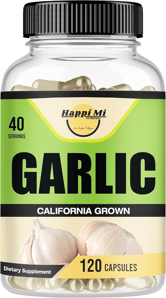 Hvidløg kapsler 2400mg - Lavet med Økologisk Hvidløg Bulbs, California US Grown - Naturlig immunforsvar Support 40 dages forsyning