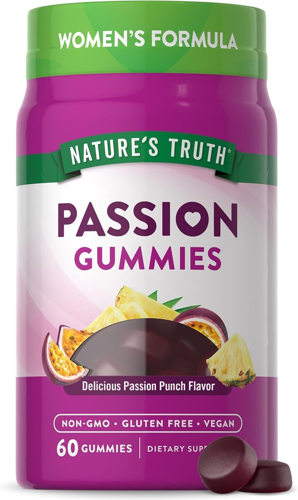 Nature 's Truth Passion Gummees 124; Horny Geat Weed med Maca til kvinder