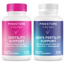 Pink Stork Hans og Hendes Fertilitet Bundle: Fertilitet Kosttilskud til kvinder, Fertilitet Kosttilskud til mænd, Fertilitet Prenatal Vitamin, Vitex, Inositol, Folate, B6-vitamin, 60 kapsler