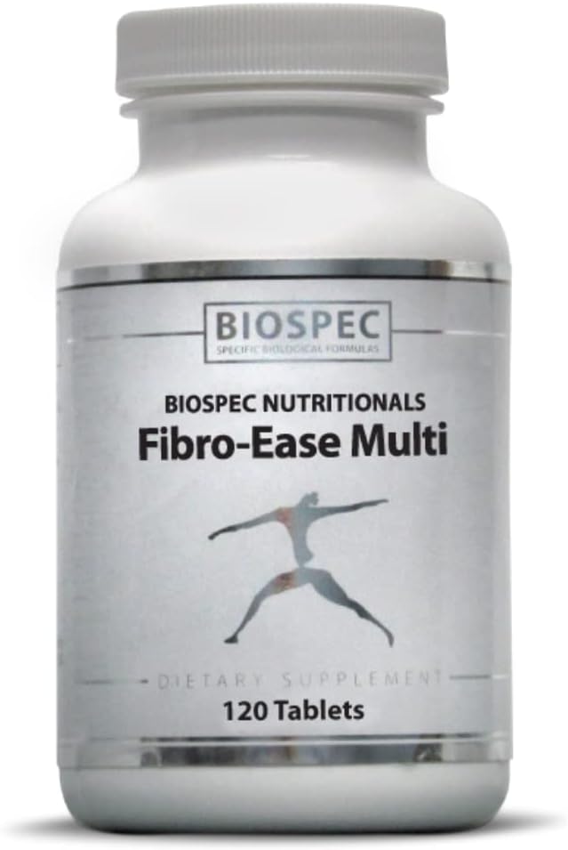 BIOSPEC NUTRITIONALS Fibro- Ease Multi - Indeholder essentielle vitaminer og mineraler - Support Energy Production & General Health (120 kapsler)