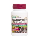 Natures Plus Herbal Actives Resveratrol, Extended Release - 125 mg, 60 vegetariske tabletter - Gluten- Free - 30 Servere