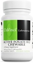 DAVINCI Labs Active Folate B12 Chewable - Kosttilskud til støtte hjerte sundhed, sunde nerver, immunfunktion og energiproduktion * - med folat og vitamin B12- 60 tyggetabletter