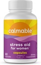 Stress Relief Støtte til kvinder - Vegan - GABA, 5-HTP, Ashwagandha - Vitamin Kosttilskud - 60 kapsler