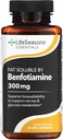 LifeSeasons Essentials Benfotiamin - Fat Opløseligt B1 - Understøtter sund cirkulation & Vision - Forbedrer hukommelse og kognitiv ydeevne - Kraftfuld antioxidant - 60 kapsler