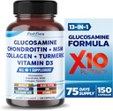 Glucosamin Chondroitin MSM Collagen Turmerisk - Fælles sundhedsstøtte - Made in USA