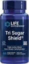 Life Extension Tri Sugar Shield ®, Sorghum klid, White Mulberry, phloridzin Apple polyphenol, Tre botaniske ekstrakter Promote sund Glucose Metabolisme, Glutenfri, Non- GMO, Vegetar, 60 Kapsler