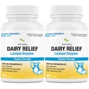 Puregen Labs Dairy Relief Natural Fast Actioning Lactase Enzyme 3000 FCC, Lactose Intolerance Pills