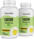 NaturalSlim Natural Kalium Citrate Gluconate 99 mg - Kadsorb understøtter elektrolytbalance & normal pH - Absorberbare kaliumtilskud med essentielle mineraler - Ikke GMO 400 kapsler 2 pakning
