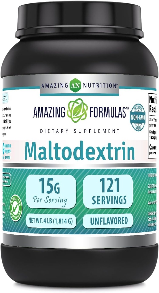 Amazing Formulas Maltodextrin Mest124; 15 Bedste Per Servering Mest124; 121 Servering Mest124; 4 Lb Powder Supplement Mest124; Made in USA