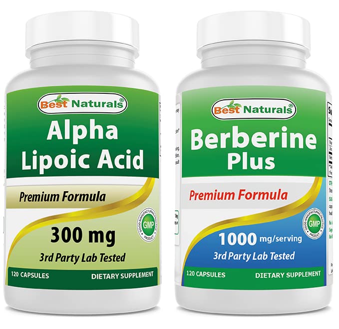 Bedste Naturals Alpha Lipoic Acid 300 mg & Berberine Plus 1000 mg
