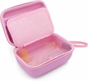 CASEMATIX Pink rejse sag taske Kompatibel med Astma Inhaler, Masker, Spacer - sag kun