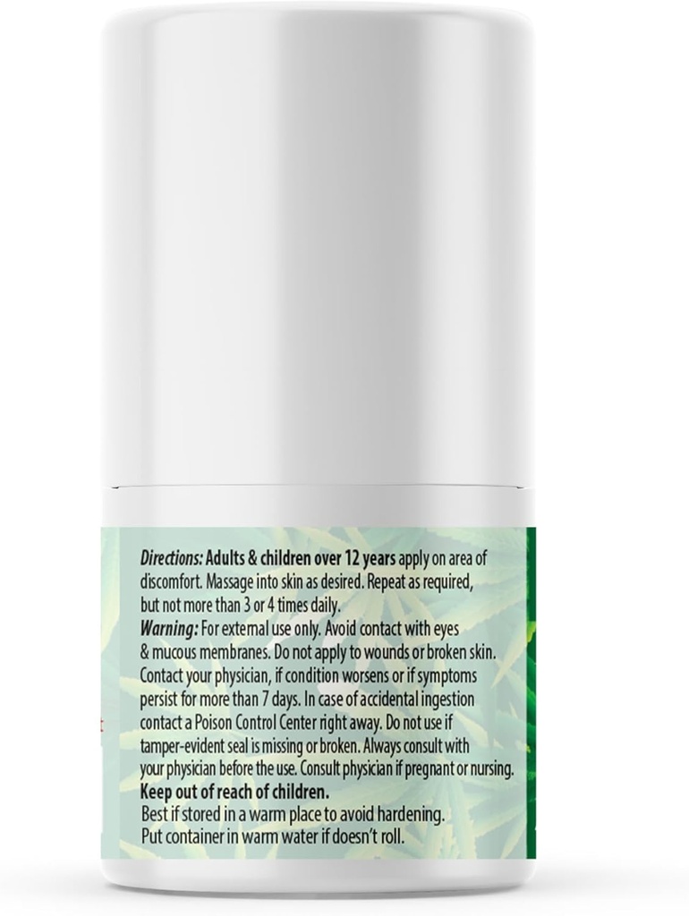 ANUMED Hampp Roll - On Improvmg Pain Relief. Hurtig fungerende, lang levetid, Maksimal styrke med Arnica + gurkemeje for antiinflammatorisk, Natural Recovery, Joint, Muscle, Nerve Pain Reliever 2 pakker (1oz)