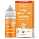 Mors løfte Organic Baby Vitamin D Drinps Mex124; 100% Plant baseret Mex124; Sund vækst & Knogleudvikling Mex124; Alder Newborn + Mex124; 180 Servering Mex124; Baby Vitamin D3 Væske til spædbørn & Toddlers Mex124; 400 IE til spædbørn