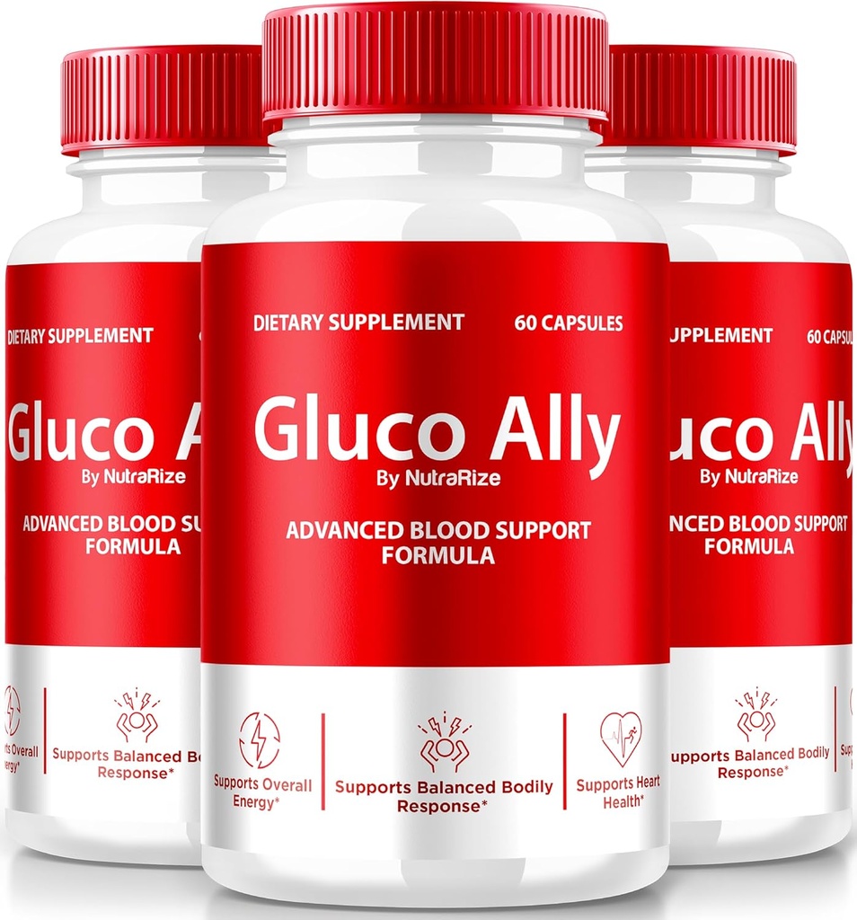 NutraRize (3 Pack) Gluco Ally Kapsler, Officielle GlucoAlly Pills, Omfattende Support Formel, Alle naturlige supplement til at opretholde sunde niveauer, Premium Gluco- Ally Capsulas anmeldelse (180 Kapsler)