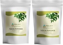 HERBAL HILLS Neem Leaf Powder Friske blade Pure Neem supplement pakke med 2 Combo
