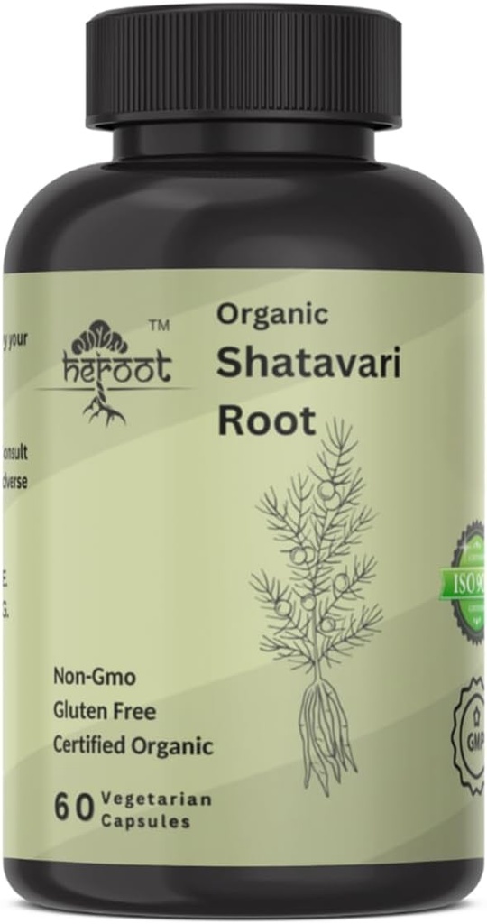 Organic Shatavari Root 500mg (Asparagus racemosus) Menstruel Cramp Relief, Menopause Support, og kvinders sundhed