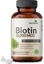 Futurebiotika Biotin 10.000 MCG High Potency Tablets Understøtter sundt hår, hud & negle & energiproduktion, non-GMO, 180 vegetariske tabletter