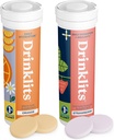 Drinklits Orange Daily Hydration Tablets + Strawberry Immunity Tablets (2) Tube Pack- 124; Essential Electrolytes - Great Taste - immunsupport- 124; 20 Servering (10 tabletter Per Tube)