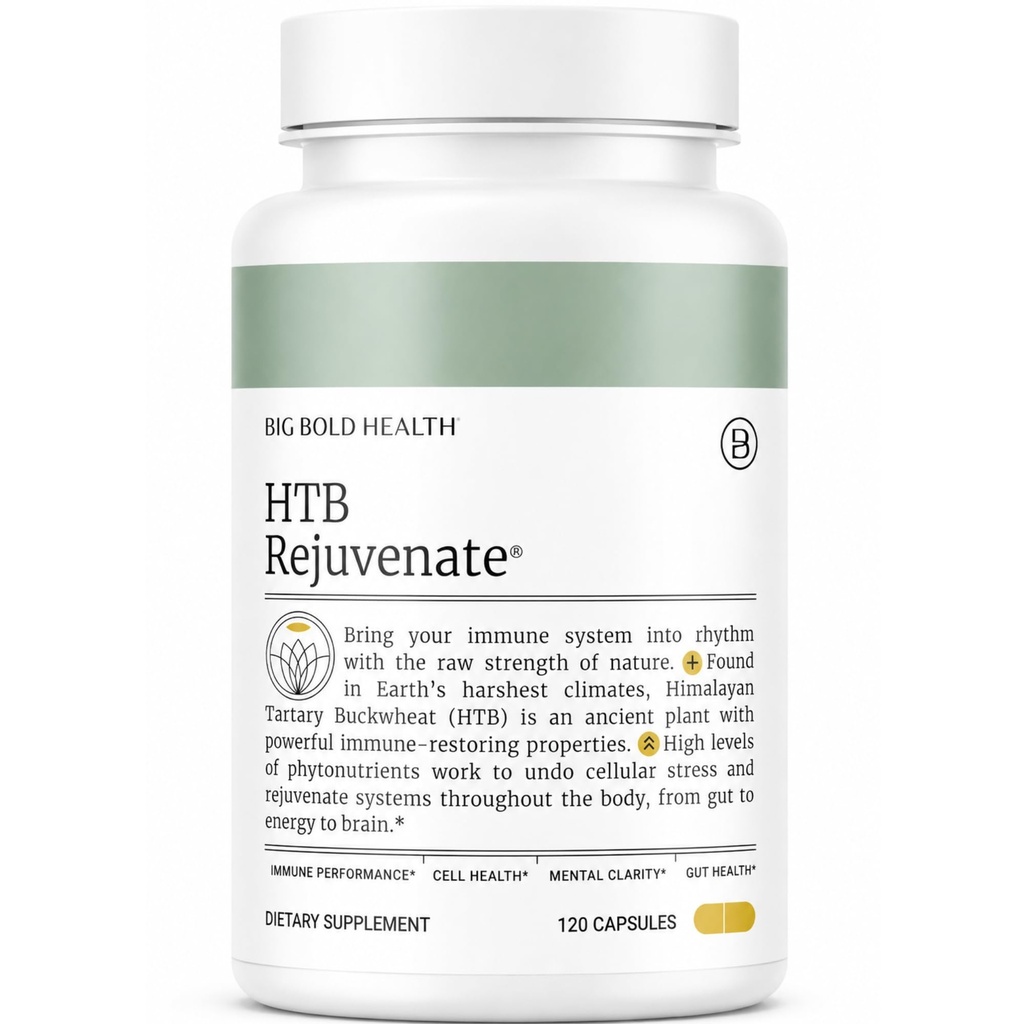 BIG BOLD HEALTH HTB Immune Rejuvenate - Himalayan Tartary Buckwheat - Polyphenols Supplement for Immune Support - Gluten Free, Dairy Free, Non-GMO Formula - 120 Vegetarian Capsules (2 Month Supply)