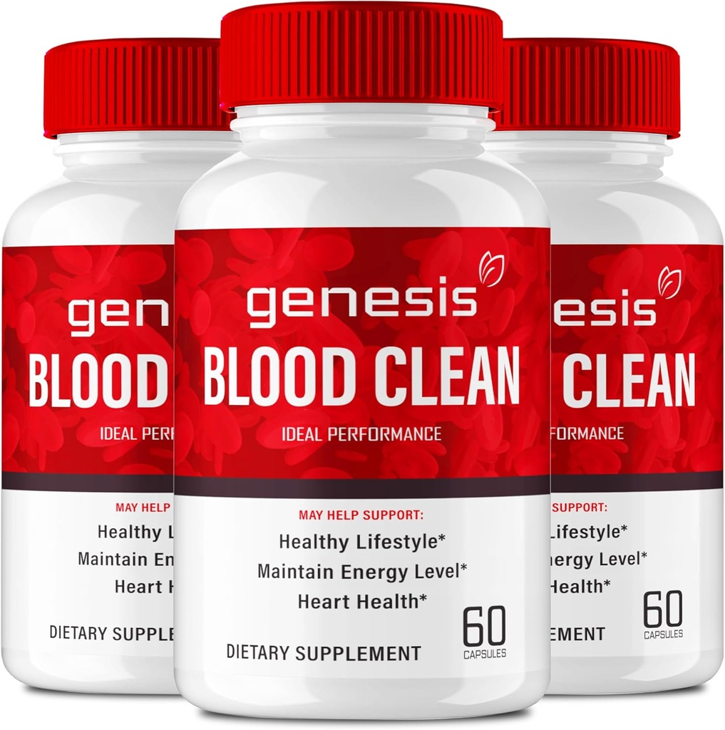Genesis blod rene kapsler - Avanceret formel supplement for maksimal styrke - Natural Blood Vessel Clean Pills, GenesisBlood Clean Pastillas Anmeldelser (3 Pack)